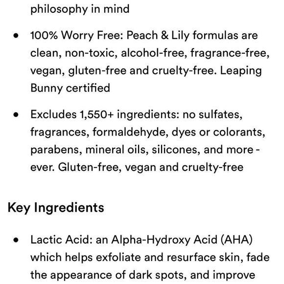 LAST 1! Peach & Lily Power Cocktail Lactic Acid Repair Serum 🪞 NEW - Picture 9 of 10